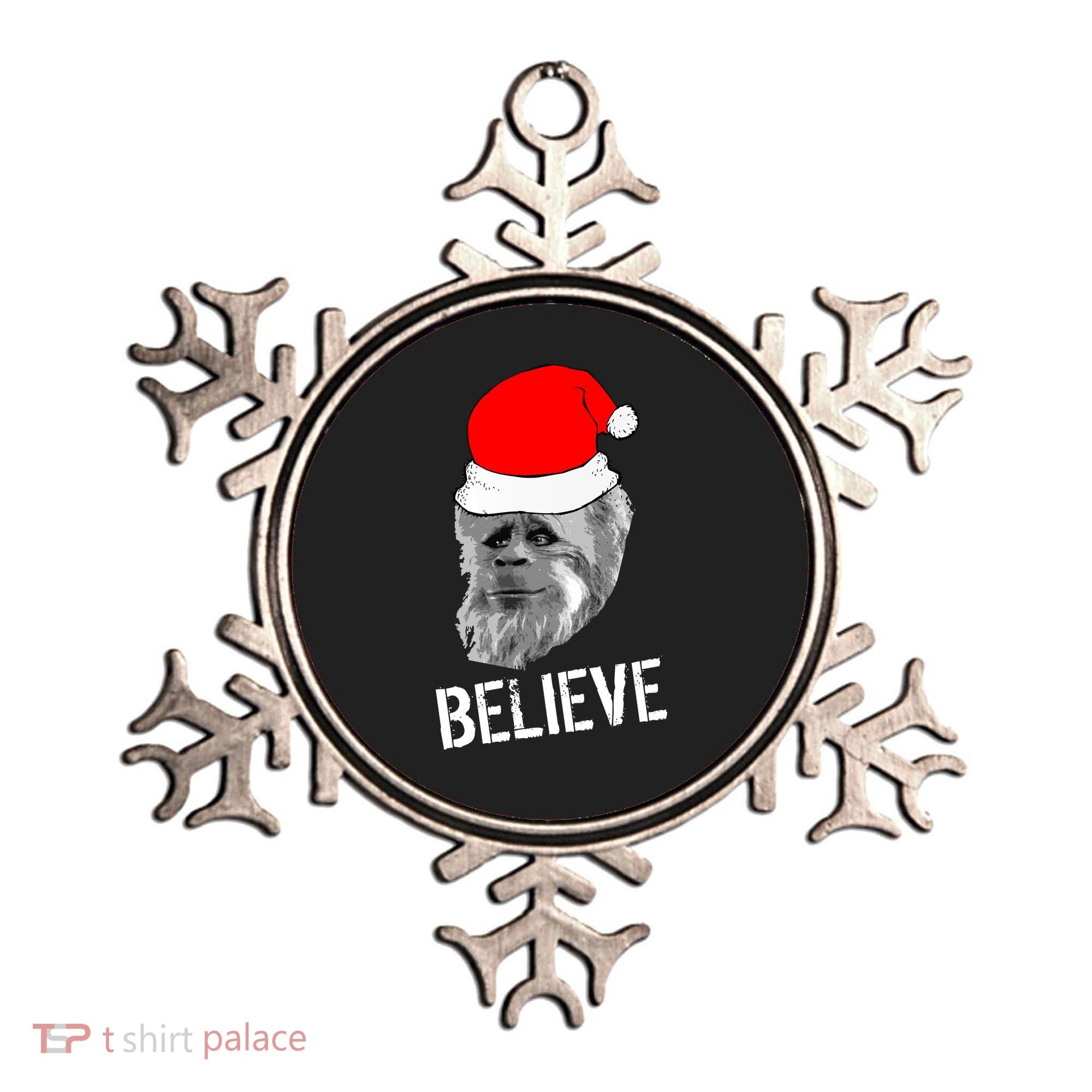 Believe Santa Sasquatch Ornament