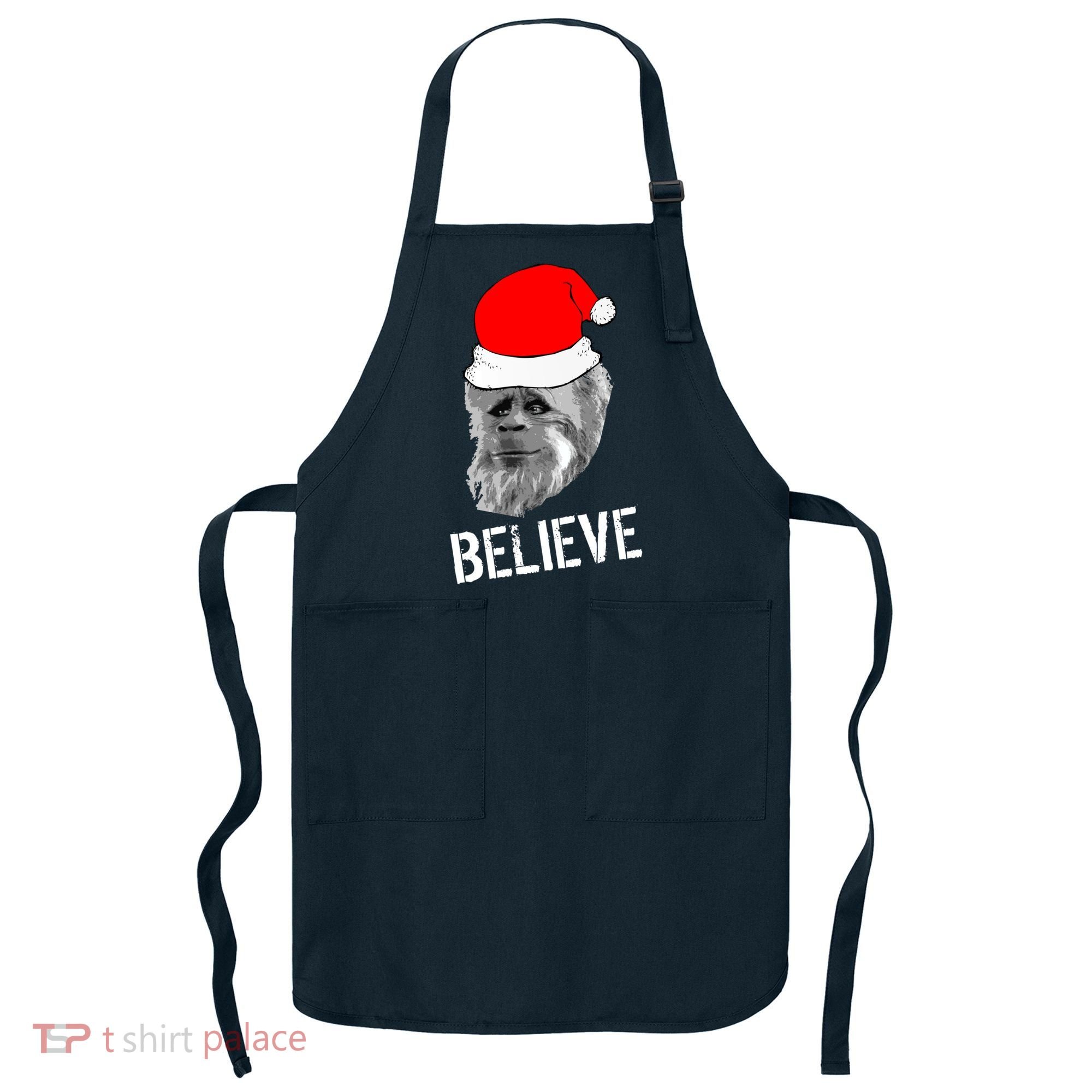 Believe Santa Sasquatch Apron