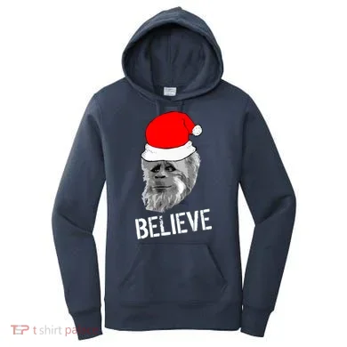 Believe Santa Sasquatch Women's Hoodie