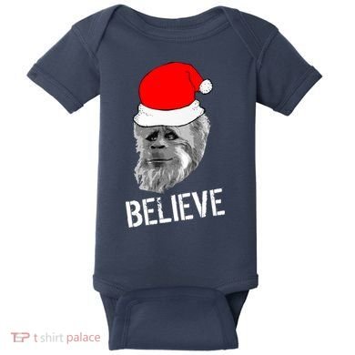 Believe Santa Sasquatch Baby Bodysuit