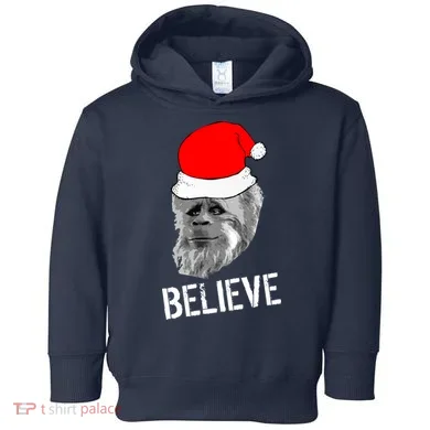 Believe Santa Sasquatch Toddler Hoodie