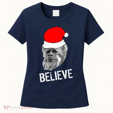 Believe Santa Sasquatch Women's T-Shirt