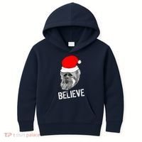 Believe Santa Sasquatch Kids Hoodie thumb 0
