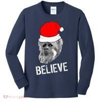 Believe Santa Sasquatch Kids Long Sleeve Shirt thumb 0
