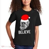 Believe Santa Sasquatch Kids T-Shirt thumb 2