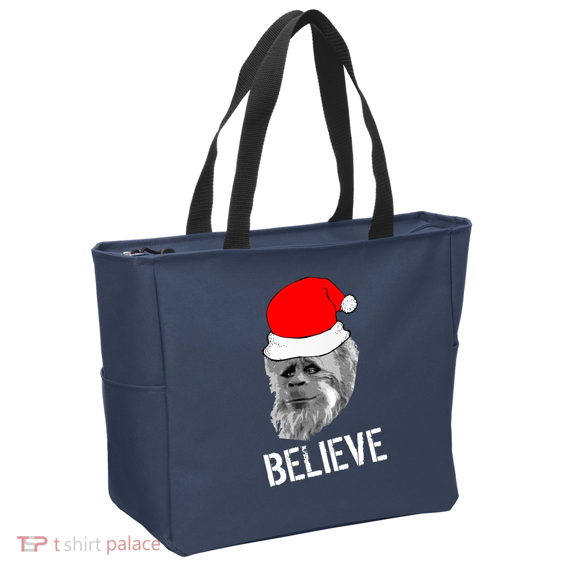 Believe Santa Sasquatch Tote Bag
