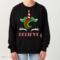 Believe Unicorn Christmas Women's Sweatshirt thumb 0