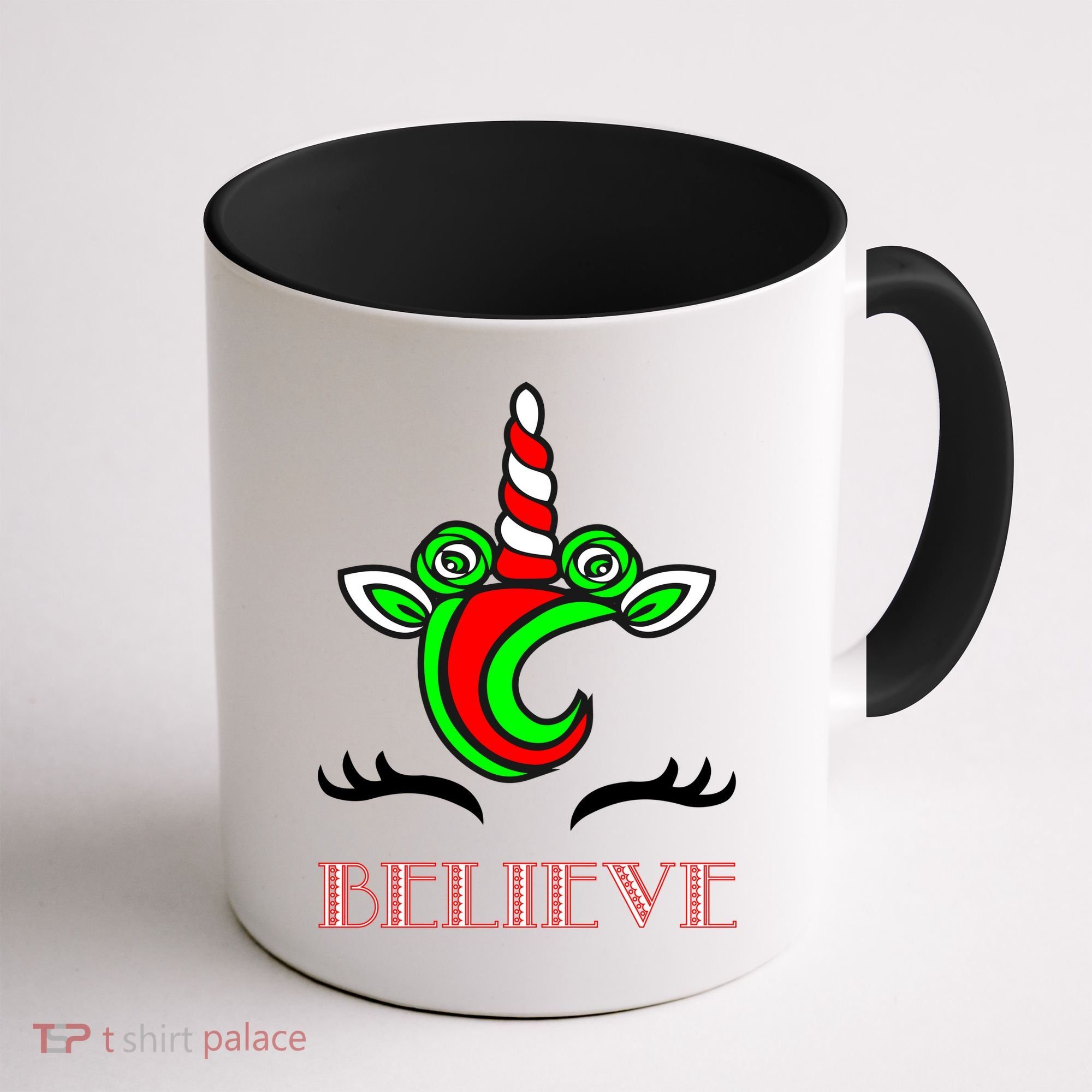 Believe Unicorn Christmas Coffee Mug