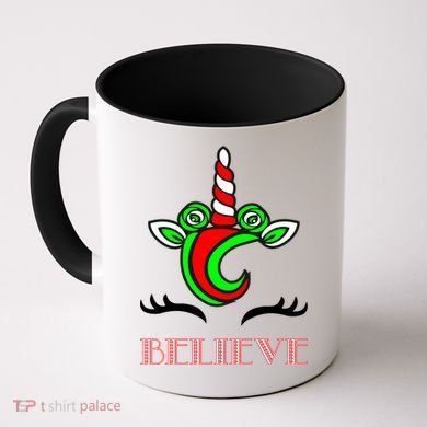 Believe Unicorn Christmas Coffee Mug