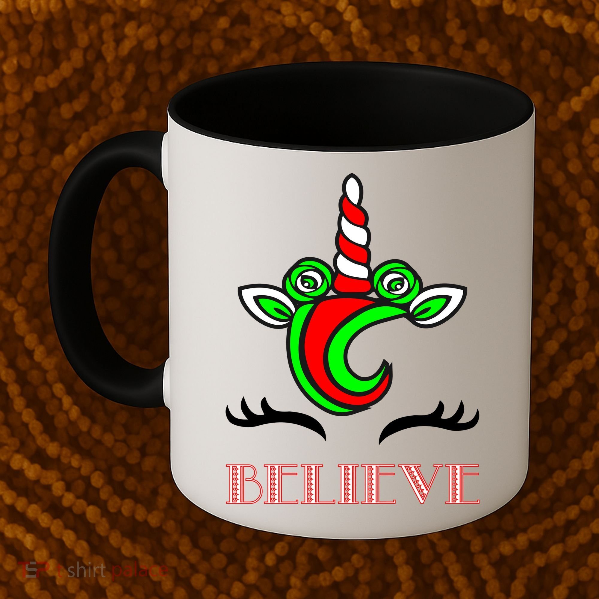 Believe Unicorn Christmas Coffee Mug