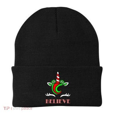Believe Unicorn Christmas Beanie