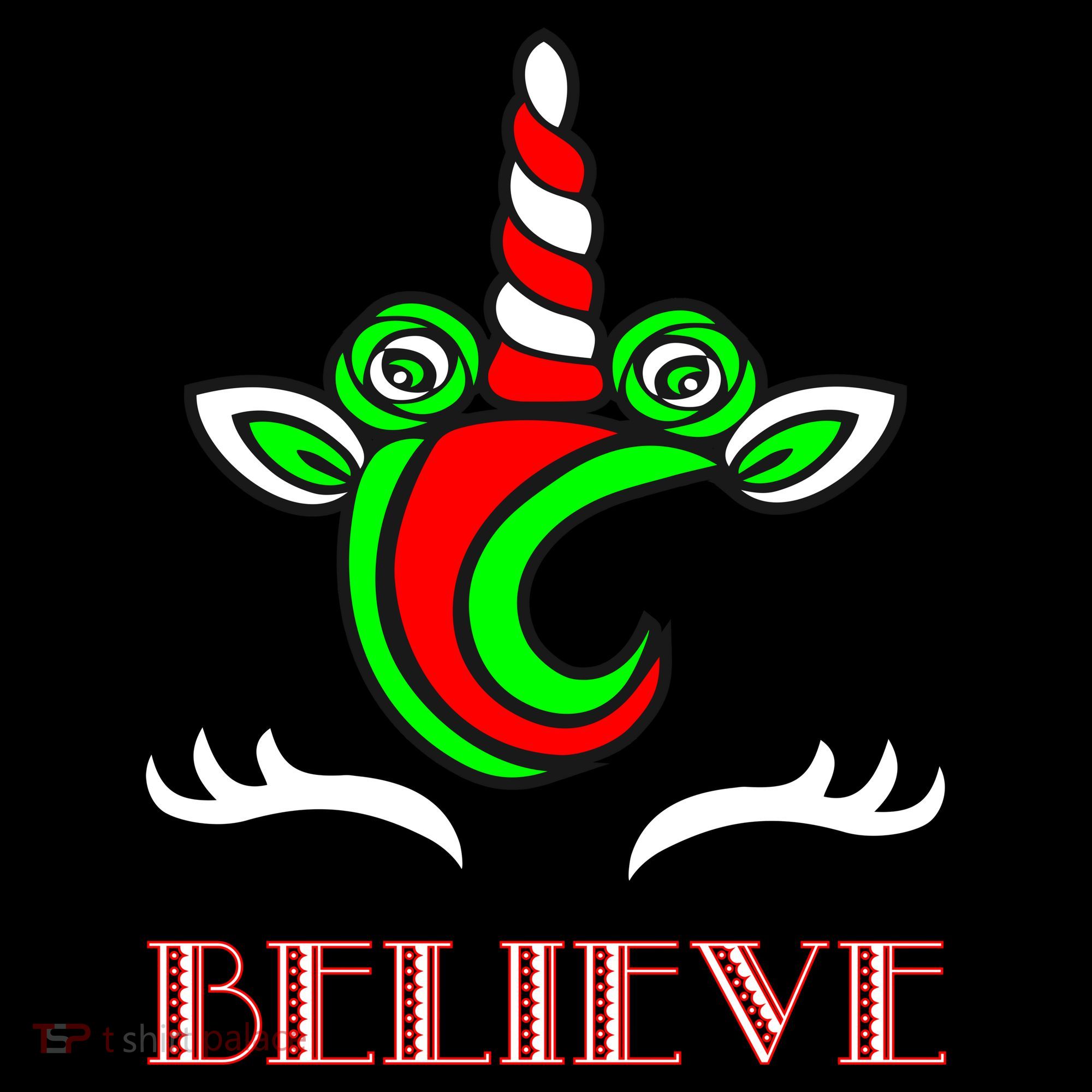 Believe Unicorn Christmas Women's Hoodie