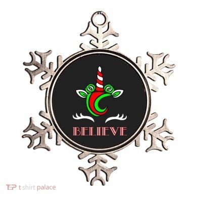 Believe Unicorn Christmas Ornament