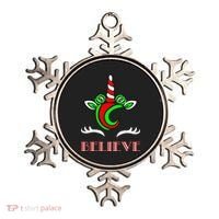 Believe Unicorn Christmas Ornament thumb 0