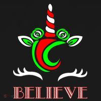 Believe Unicorn Christmas Ornament thumb 1