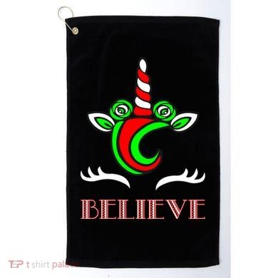 Believe Unicorn Christmas Golf Towel