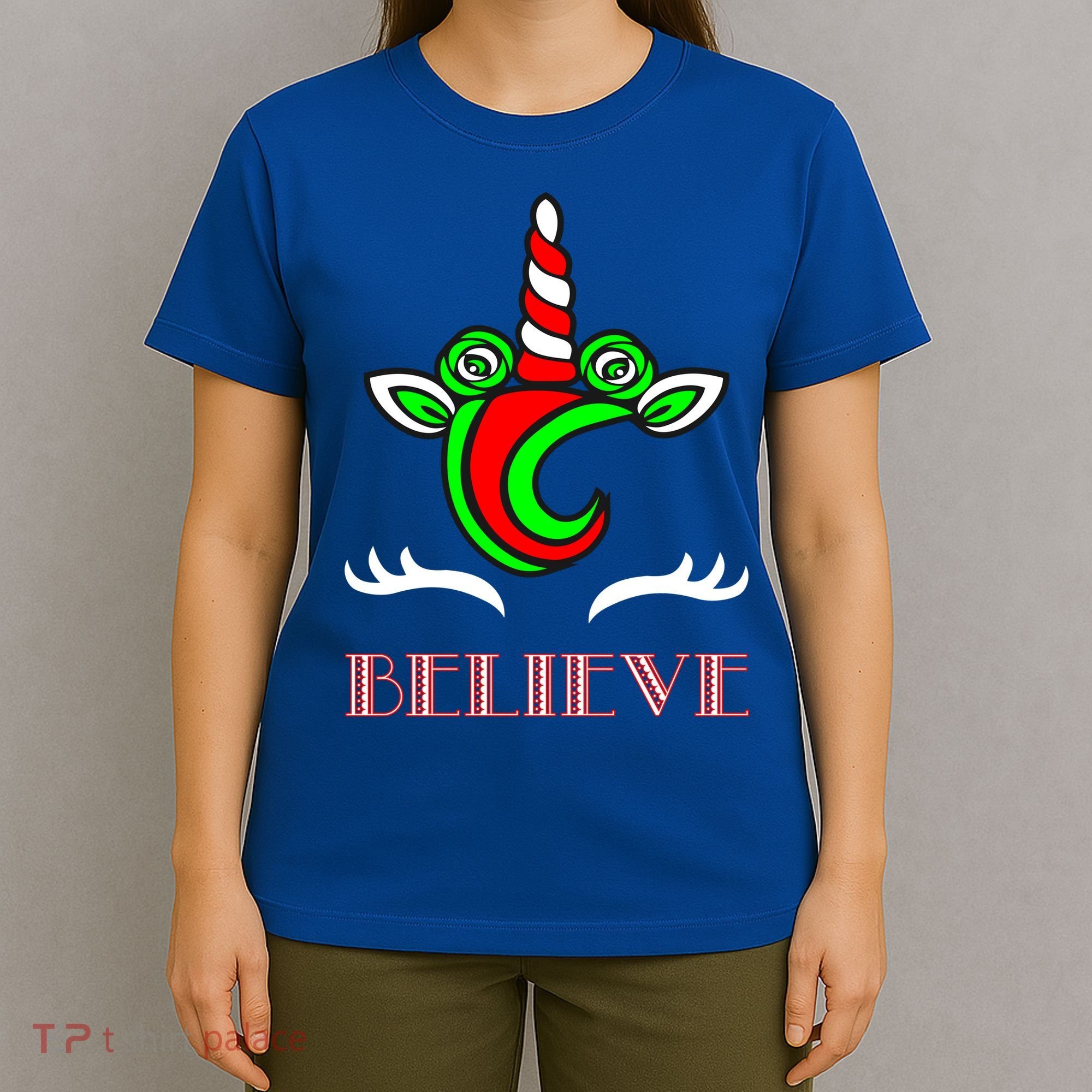 Believe Unicorn Christmas T-Shirt
