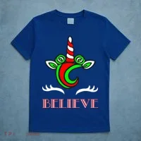 Believe Unicorn Christmas T-Shirt thumb 5