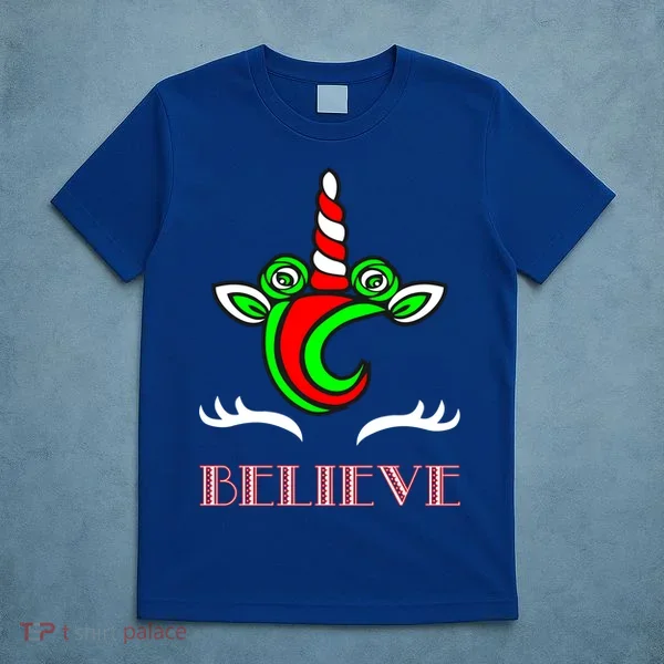 Believe Unicorn Christmas T-Shirt