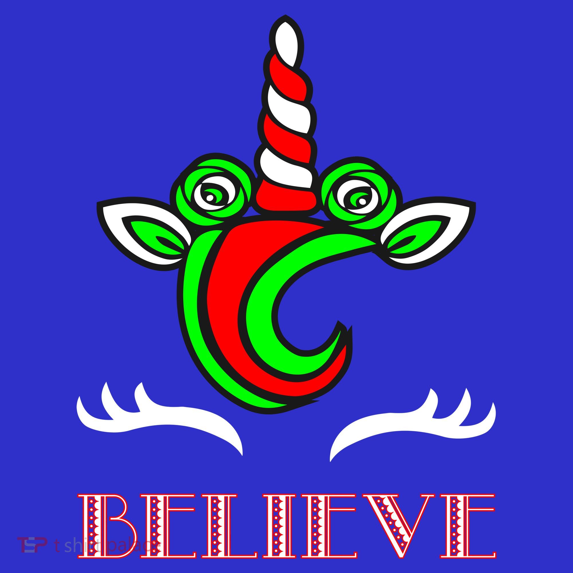 Believe Unicorn Christmas T-Shirt