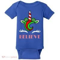 Believe Unicorn Christmas Baby Bodysuit thumb 0