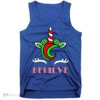 Believe Unicorn Christmas Tank Top thumb 0
