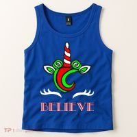 Believe Unicorn Christmas Tank Top thumb 2