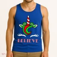 Believe Unicorn Christmas Tank Top thumb 3