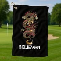 Believer Of Dragons Golf Towel thumb 1