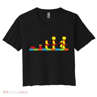 Bricks Evolution Master Builder Blocks Women's Crop Top Tee