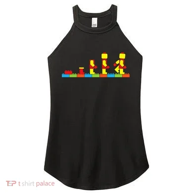Bricks Evolution Master Builder Blocks Women's Perfect Tri Rocker Tank