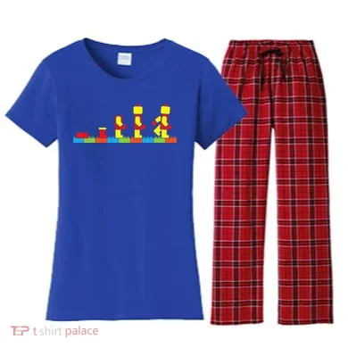 Bricks Evolution Master Builder Blocks Women's Flannel Pajama Set