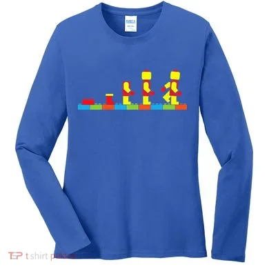 Bricks Evolution Master Builder Blocks Women's Long Sleeve Shirt