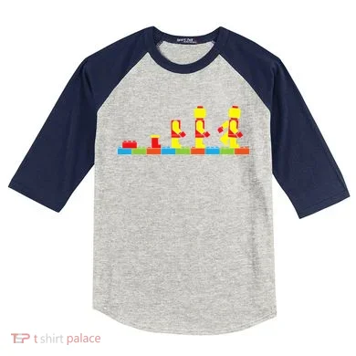 Bricks Evolution Master Builder Blocks Kids Colorblock Raglan Jersey