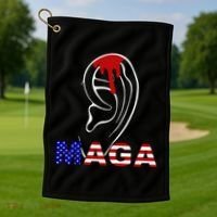 Bleeding Ears Maga Usa Pro Trump Golf Towel thumb 1