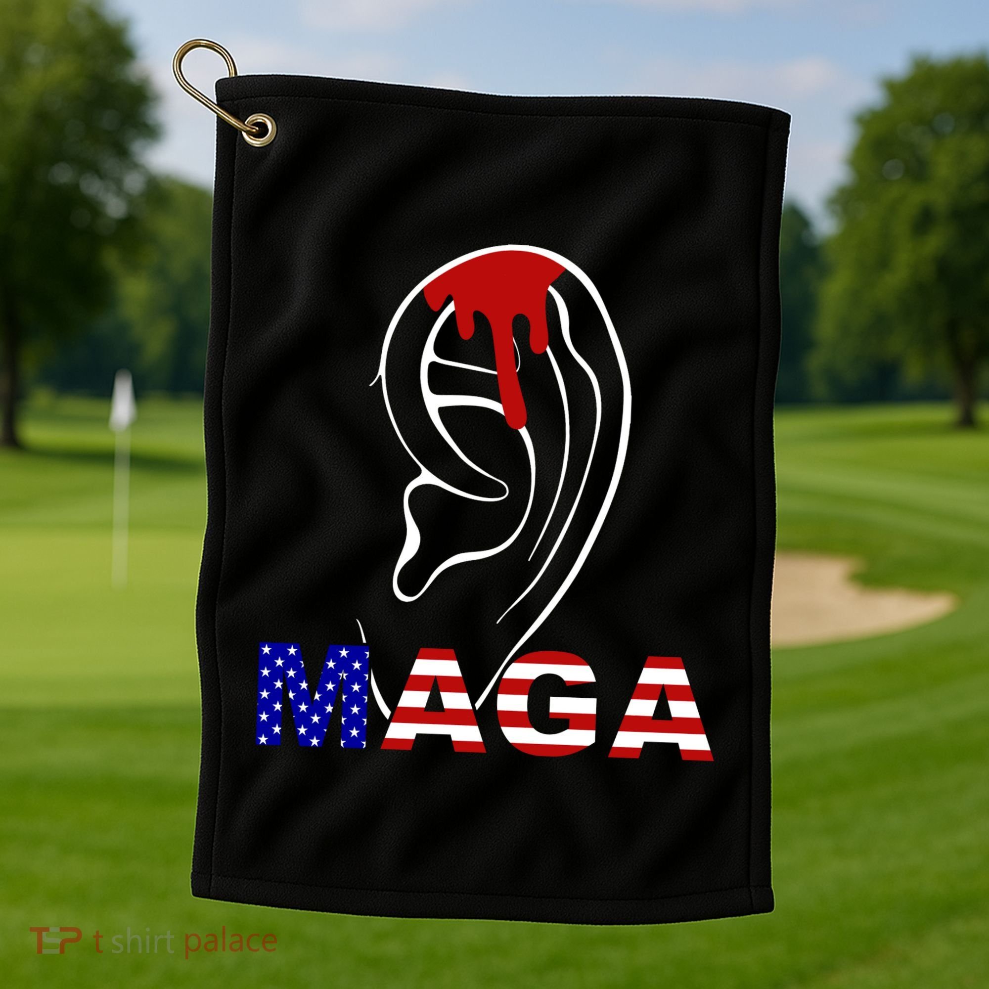 Bleeding Ears Maga Usa Pro Trump Golf Towel