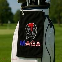 Bleeding Ears Maga Usa Pro Trump Golf Towel thumb 2