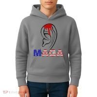 Bleeding Ears Maga Usa Pro Trump Kids Hoodie thumb 4
