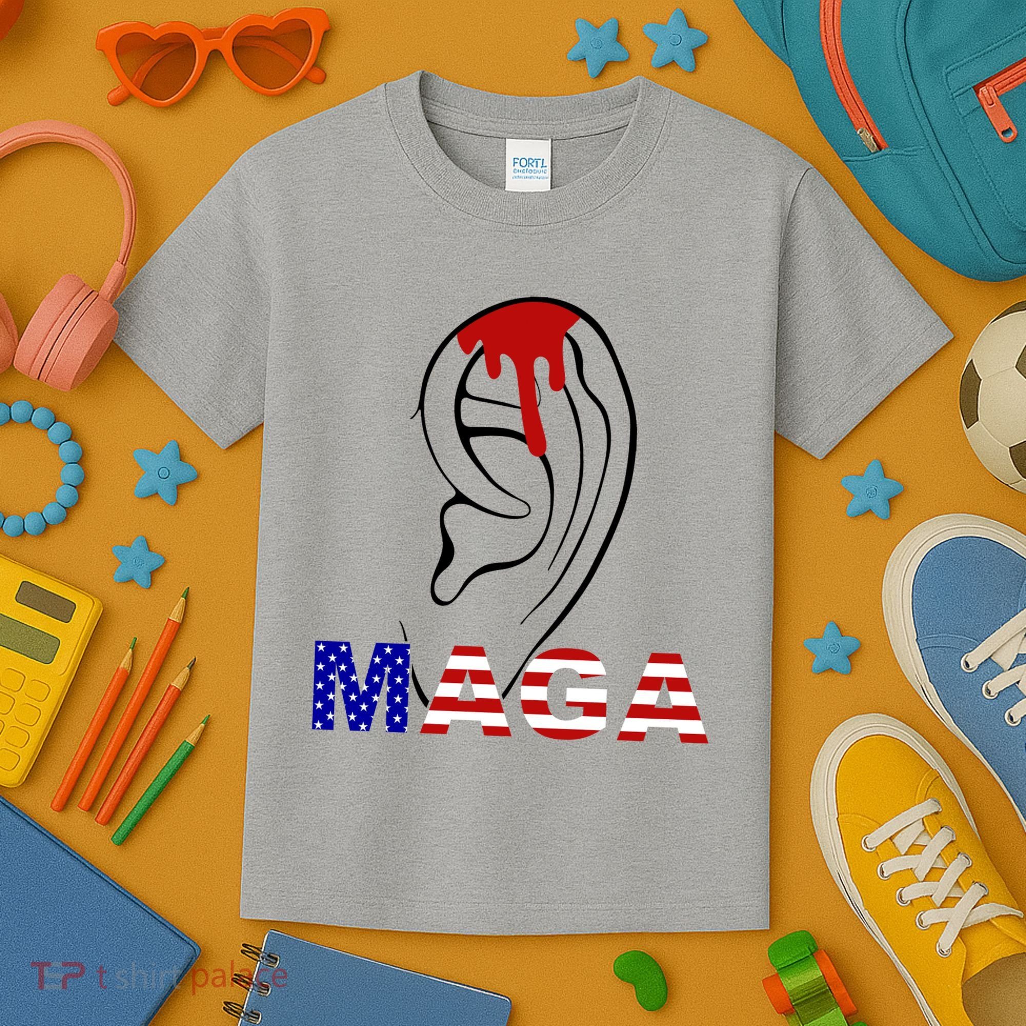 Bleeding Ears Maga Usa Pro Trump Kids T-Shirt