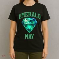 Birthstone Emerald May Emerald Green Jewel Inspired Art T-Shirt thumb 4