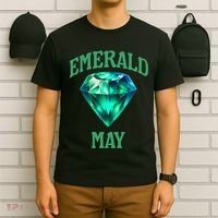 Birthstone Emerald May Emerald Green Jewel Inspired Art T-Shirt thumb 6