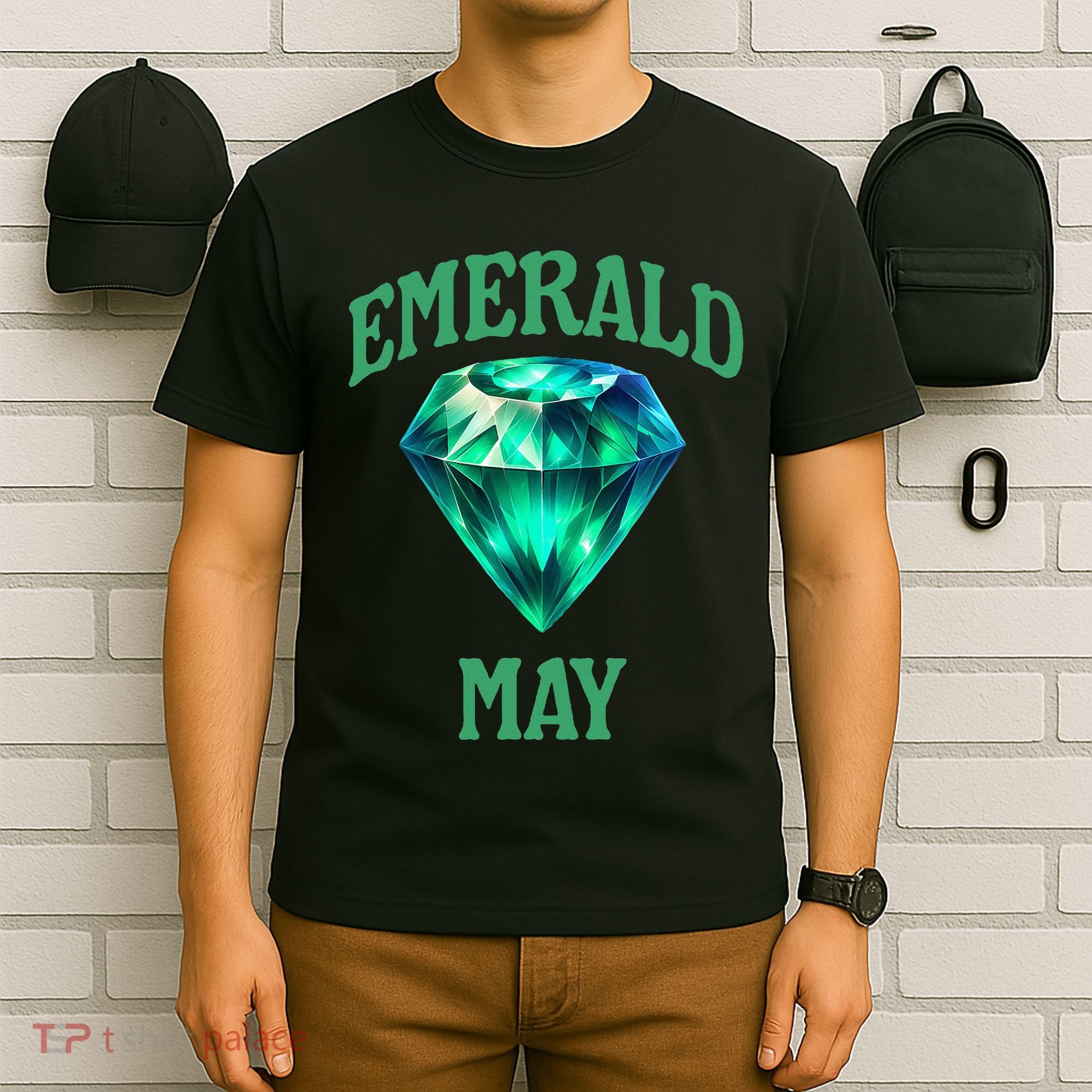 Birthstone Emerald May Emerald Green Jewel Inspired Art T-Shirt