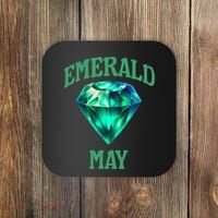 Birthstone Emerald May Emerald Green Jewel Inspired Art Coaster thumb 0