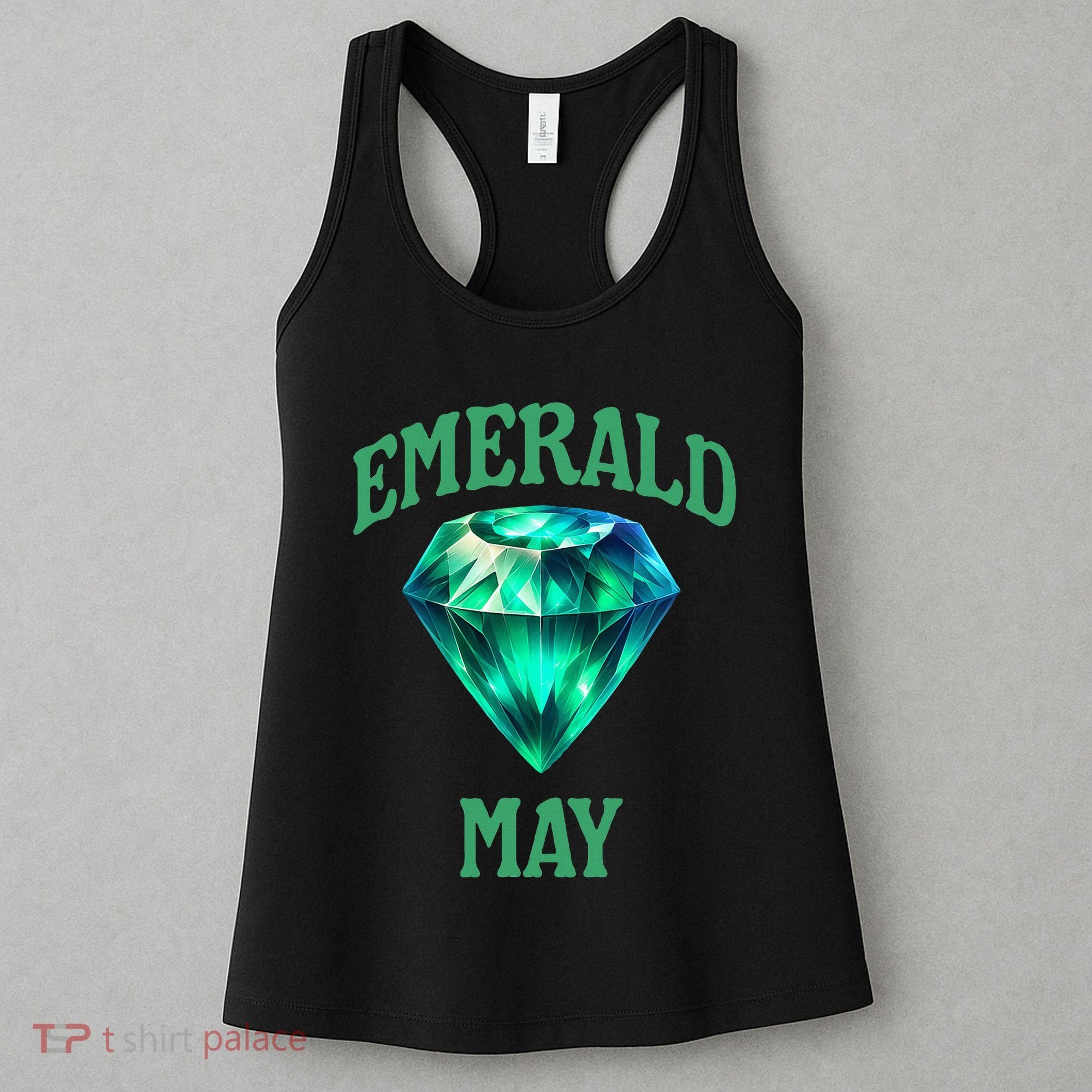 Birthstone Emerald May Emerald Green Jewel Inspired Art Women's Tank Top