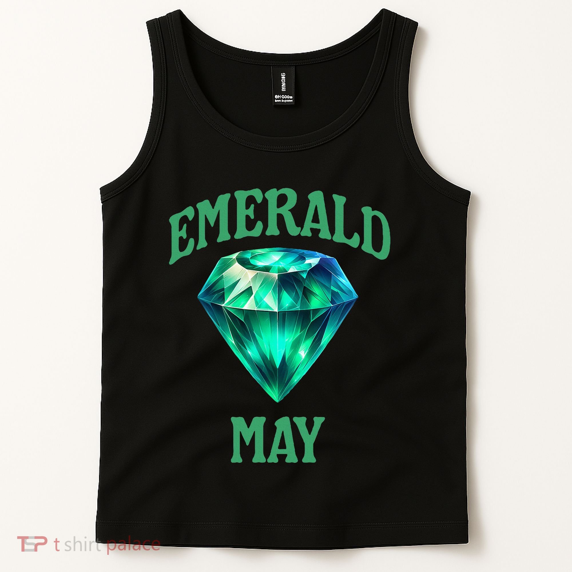 Birthstone Emerald May Emerald Green Jewel Inspired Art Tank Top