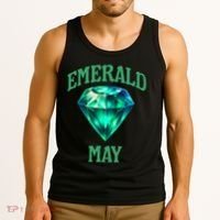 Birthstone Emerald May Emerald Green Jewel Inspired Art Tank Top thumb 3