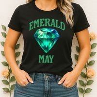 Birthstone Emerald May Emerald Green Jewel Inspired Art Women's T-Shirt thumb 2