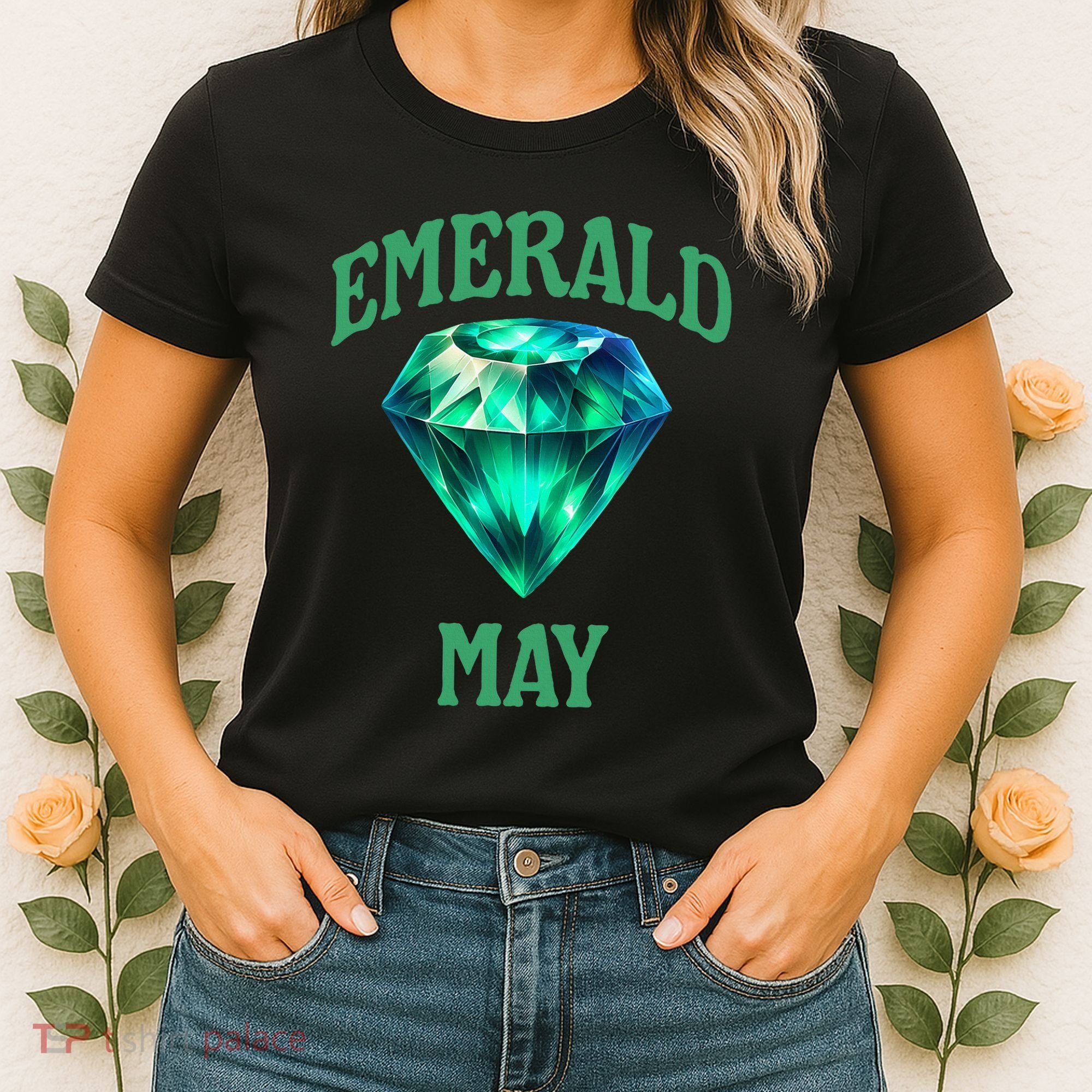Birthstone Emerald May Emerald Green Jewel Inspired Art Women's T-Shirt