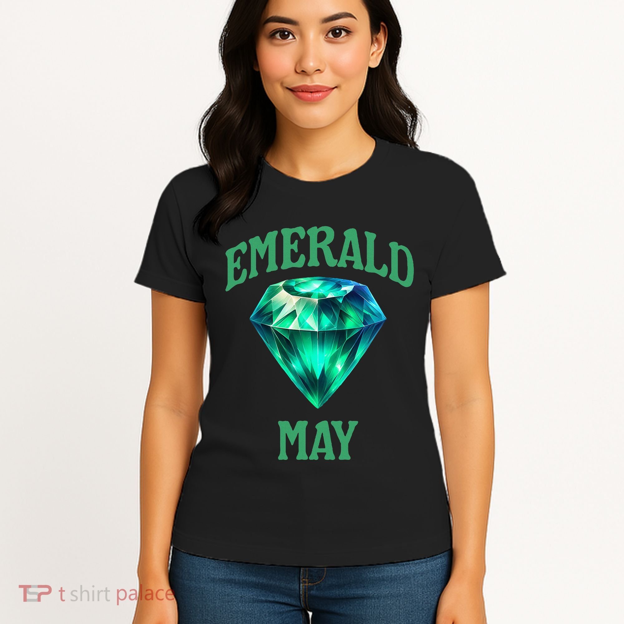 Birthstone Emerald May Emerald Green Jewel Inspired Art Women's T-Shirt
