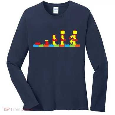 Bricks Evolution Master Builder Building Blocks Women's Long Sleeve Shirt